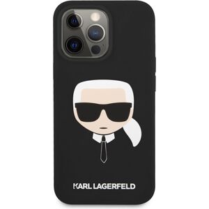 Karl Lagerfeld Magnetic Liquid Silicone Karl Head Zadní Kryt iPhone 13 Pro Max černý