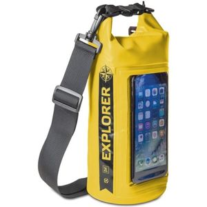 CELLY Explorer voděodolný vak 2L s kapsou na telefon do 6,2" žlutý