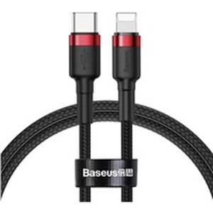 Baseus Cafule kabel s USB-C (PD) Lightning 18W 1m červený/černý