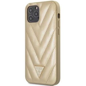 Guess V Quilted kryt iPhone 12 Pro Max 6.7" zlatý