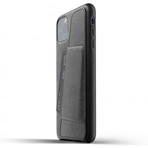 Mujjo Full Leather Wallet pouzdro iPhone 11 Pro Max černé
