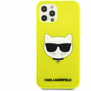 Karl Lagerfeld TPU Choupette Head kryt iPhone 12 Pro Max Fluo Yellow