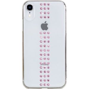 Bling My Thing Stripe zadní kryt Apple iPhone XR, s růžovými krystaly Swarovski®, čirý