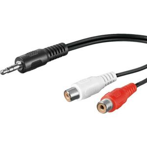 PremiumCord kabel Jack 3,5mm-2xCINCH M/F 1,5m