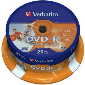 VERBATIM DVD-R(25 ks)Spindle/Inkjet Printable/16x/4.7GB