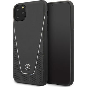 Mercedes Quilted kožený kryt iPhone 11 Pro Max černý