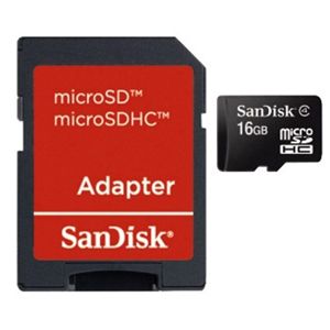 SanDisk microSDHC 16 GB class 4 + SD adaptér