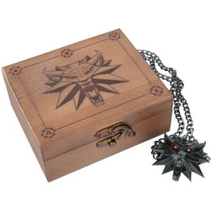 Medailon The Witcher 3: Wild Hunt LED Eyes - Wooden Box