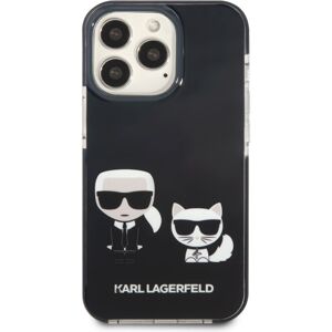 Karl Lagerfeld TPE Karl and Choupette Kryt iPhone 13 Pro černý