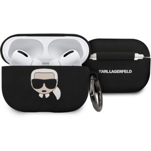 Karl Lagerfeld KLACAPSILGLBK silikonový kryt pro Airpod Pro černý