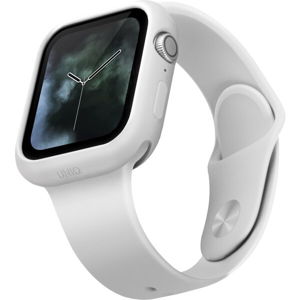 UNIQ Lino silikonové pouzdro Apple Watch Series 4/5 (44mm) bílé