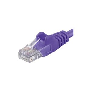 PremiumCord Patch kabel UTP RJ45-RJ45 CAT6 fialový 0,25m