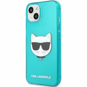 Karl Lagerfeld TPU Choupette Head Case iPhone 13 mini Fluo modrý