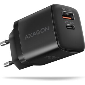 AXAGON ACU-PQ30 nabíječka do sítě 30W USB-A + USB-C černá