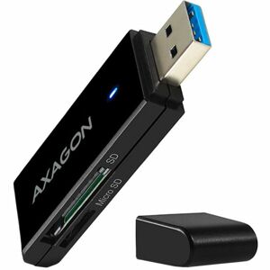 AXAGON CRES2 USB 3.0 TypeA externí SLIM čtečka 2slot SD/microSD podpora UHSI
