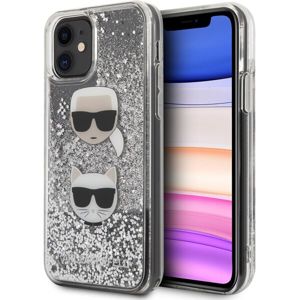Karl Lagerfeld Heads Glitter kryt iPhone 11 stříbrný