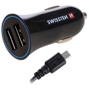 SWISSTEN CL adaptér 2,4 A + microUSB kabel