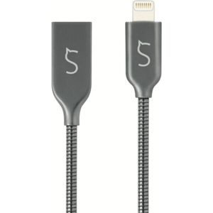 iWant certifikovaný kovový Lightning kabel 1,2m šedý (2.gen)
