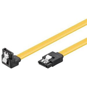 PremiumCord 0,7m SATA 3.0 datový kabel 1.5GBs / 3GBs / 6GBs, kov.západka, 90°