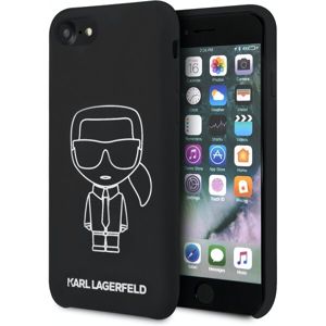 Karl Lagerfeld Iconic silikonový kryt iPhone SE (2020)/8/7 černý