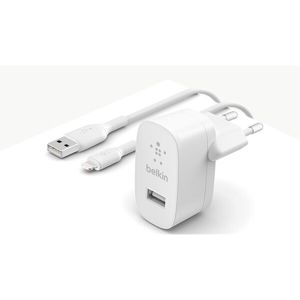 Belkin BOOST CHARGE USB-A síťová nabíječka 12W + 1m Lightning kabel, bílá