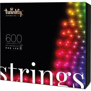 Twinkly Strings Special Edition chytré žárovky na stromeček 600 ks 48m černý kabel