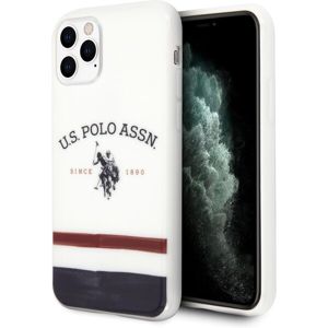 U.S. Polo Tricolor Blurred kryt iPhone 11 Pro bílý