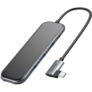 Baseus multifunkční HUB (USB-C na 3x USB 3.0, 4K HDMI, USB-C PD) šedý
