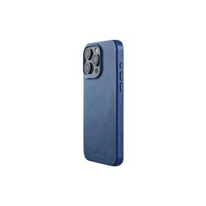 Mujjo Full Leather kryt Apple iPhone 15 Pro Max modrý