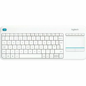 Logitech Wireless Keyboard K400 Plus bezdrátová klávesnice CZ/SK bílá