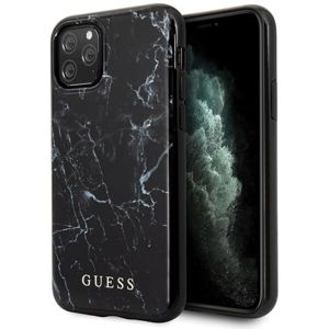 Guess Marble Design kryt iPhone 11 Pro Max černý
