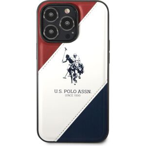 U.S. Polo PU Leather Double Horse kryt iPhone 14 Pro Max červený/bílý/námořně modrý