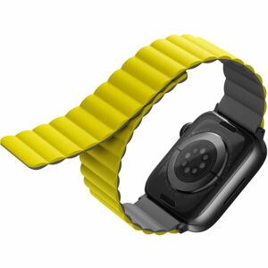 UNIQ Revix oboustranný řemínek pro Apple Watch 49/45/44/42mm Lemon (žlutý/šedý)