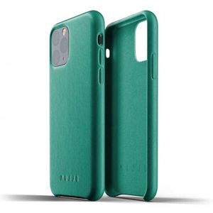 Mujjo Full Leather kryt Apple iPhone 11 Pro zelený