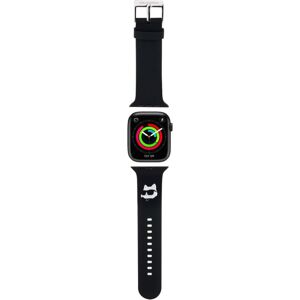 Karl Lagerfeld Choupette Head NFT řemínek Apple Watch 42/44/45/49 černý