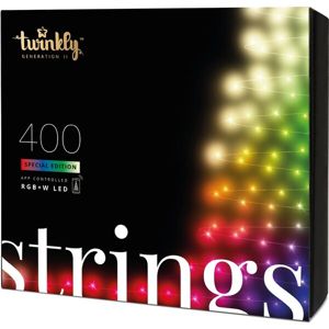 Twinkly Strings Special Edition chytré žárovky na stromeček 400 ks 32m černý kabel