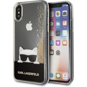 Karl Lagerfeld Choupette Sunglass KLHCPXCHPEEGO TPU pouzdro iPhone X/XS zlaté