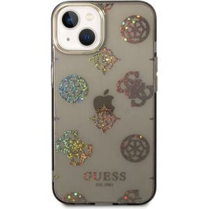 Guess PC/TPU Peony Glitter kryt iPhone 14 černý
