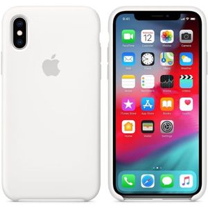 Apple silikonový kryt iPhone XS bílý