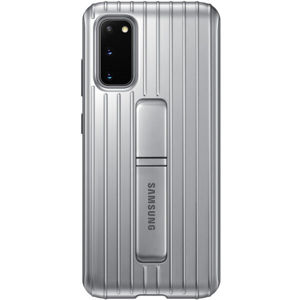 Samsung EF-RG980CS tvrzený ochranný zadní kryt se stojánkem Galaxy S20 stříbrný
