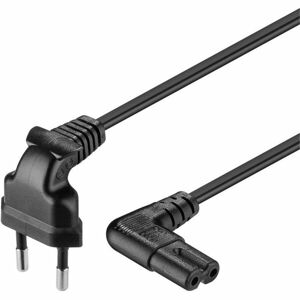 PremiumCord síťový kabel 230V se zahnutými konektory 3m