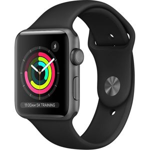 Apple Watch Series 3 (2020) 42mm vesmírně šedý hliník s černým sportovním řemínkem
