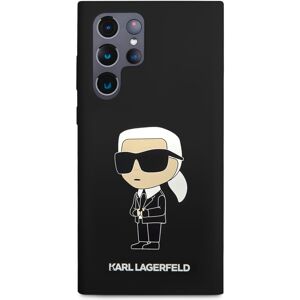 Karl Lagerfeld Liquid Silicone Ikonik NFT kryt Samsung Galaxy S23 Ultra černý
