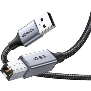 UGREEN USB-A (M)/USB-B 2.0 pletený kabel, 1,5 metru