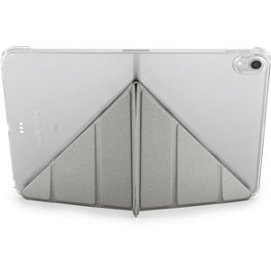 Pipetto Origami průhledné flipové pouzdro Apple iPad Pro 11" 2018 stříbrné