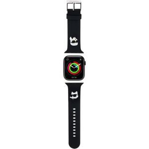 Karl Lagerfeld Karl and Choupette Head NFT řemínek Apple Watch 42/44/45/49 černý