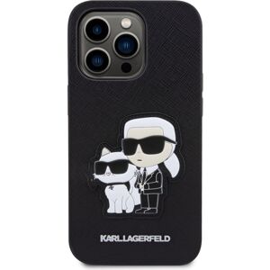 Karl Lagerfeld PU Saffiano Karl and Choupette NFT kryt pro iPhone 14 Pro černý