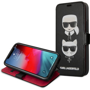 Karl Lagerfeld Heads Book pouzdro iPhone 12 mini 5.4" černé