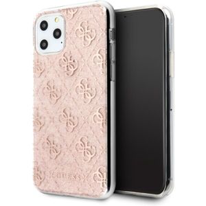 Guess 4G Glitter kryt iPhone 11 Pro Max světle růžový