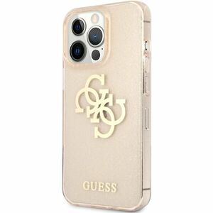 Guess TPU Big 4G Full Glitter Case iPhone 13 Pro Max zlatý